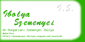 ibolya szemenyei business card